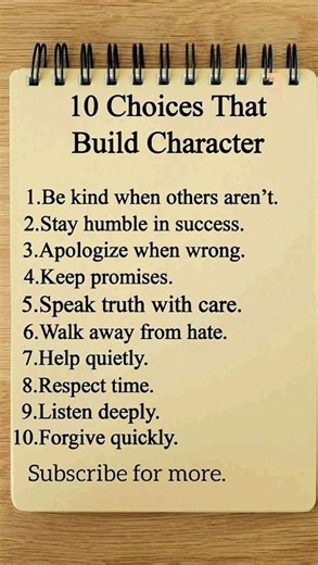 10 Choices That Build Character." #shorts #quotes #psychology #englishquotes #quote