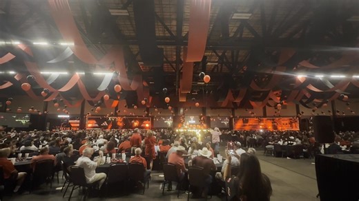 There was a tortilla toss at the Red Raider Club Kickoff Luncheon! | Pete Christy KCBD