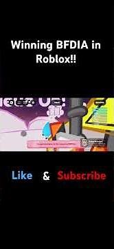 Winning BFDIA in Roblox!