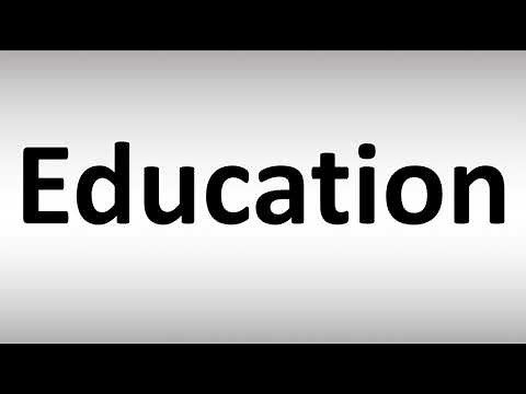 How to Pronounce Education