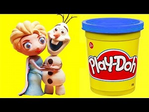 DibusYmas Elsa & Olaf Stop motion clay animation video funny for kids