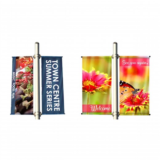 Pole Banners - Premium Quality, Street & Light Pole Advertising | Lush Banners