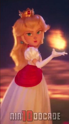 Fire Flower Power Up Princess Peach in Super Mario Bros Movie #shorts