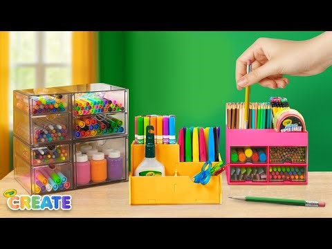 ASMR Creative Desk Organization | Crayola Create