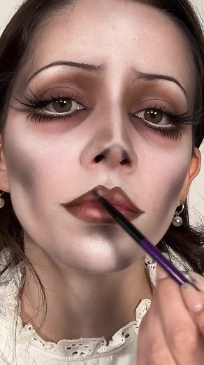 Transforming into a Tim Burton Character | Halloween Makeup 2023