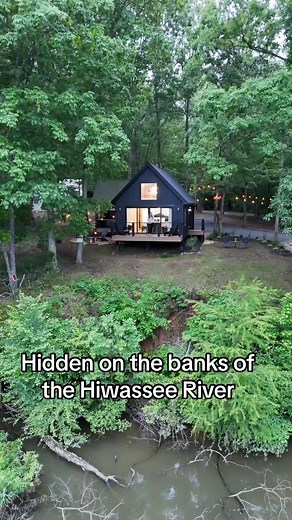 Romantic riverfront cabin retreat in Calhoun, TN. One bedroom honeymoon cabins with heated tile floors, indoor & outdoor showers for two, private hot tub & firepit, full kitchen and more. Options to add on a meal plan, vow renewal, elopement, couples massage, private chef, photo sessions and our unique Riverview Treetop Soaking Tub! #cabin #romantic #riverfront #tennessee #hottub #views #chapel #love #romance #wanderlust #bucketlist #getaway #vacation #adventure #waterfront #honeymoon #romanticg