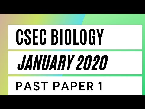 CSEC Biology January 2020 Past paper 1/Multiple Choice