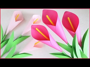 🌸 Calla Lily Flower 🌸 How to make Paper Callas🌸Origami DIY