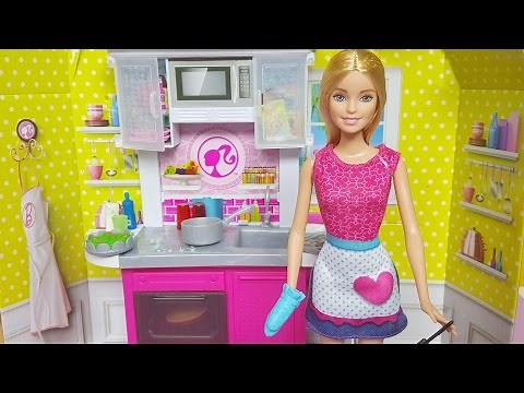 Barbie Bebek Oyuncak Mutfak Seti | Barbie Türkçe izle | EvcilikTV