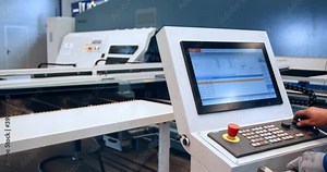 Modern machine for hole punching in a sheet of metal, 4k