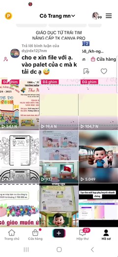 Hướng dẫn tải tài liệu trên Padlet