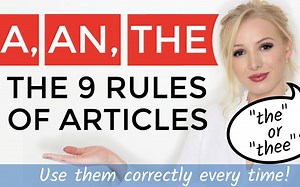 【English With Lucy】冠词的九条规则-A AN THE或“THEE”-每次都要正确使用与发音哦！
