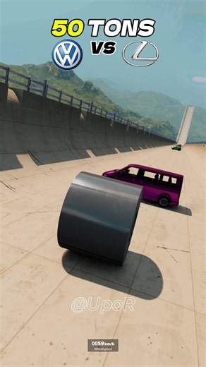 BeamNG.Drive: Steel Roll vs. Cars in Mega Ramp 171