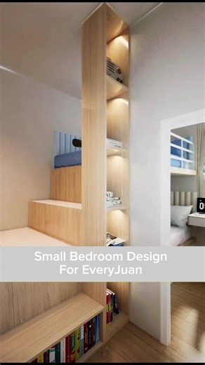 Small Bedroom Design | Small Bedroom Idea #reels #housedesign #bedroomdesign #kitchendesign #bathroomdesign #interiordesign | Home for EveryJuan