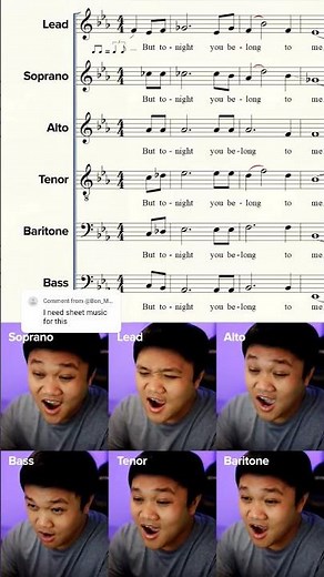 Music Sheet - Tonight You Belong To Me in Eb Minor