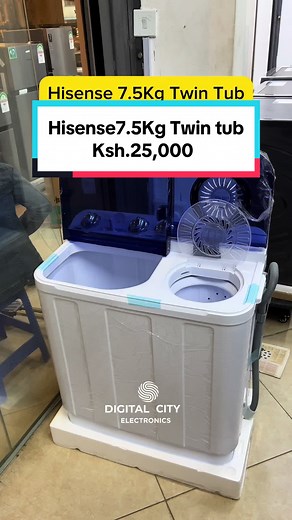 Hisense 7.5Kg twin tub washing machine full review #hisensetwintub #hisensewashingmachine #digitalcityelectronics #kenyantiktok #washer