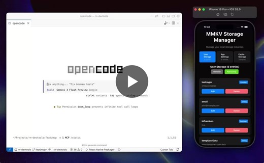 Your agents can now see and control React Native apps through DevTools. We re officially doomed. Rozenite is about to get a built-in MCP server that lets you define your own tools and have them… | Szymon Chmal