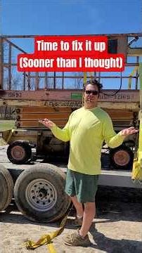 It is "go time" for the ol scissor lift. #machine #lift #diy #project