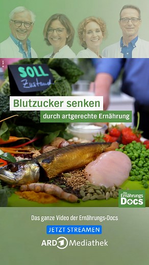 Die Ernährungs-Docs on Instagram: ""Artgerechte Ernährung" hilft gegen erhöhte Blutzuckerwerte, Insulinresistenz und Diabetes Typ 2. Was das genau bedeutet und wie es Marc B. gegen seinen Diabetes geholfen hat, das könnt ihr euch im ganzen Video ansehen. Den 🔗 Link haben wir euch in die @ernahrungsdocs - Bio gepackt. Mehr Infos zur gesunden Ernährung bei Diabetes und leckere Rezepte findet ihr auf unserem Kanal oder unter ndr.de/edocs #diabetes #diabetestyp2 #gesundessen #ernährungsberatung #e