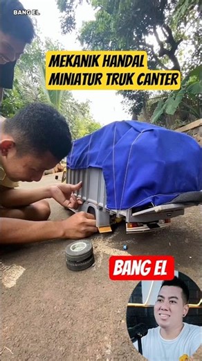 His brother is good at repairing miniature canter trucks #shorts #reactionvideo #fypvideo #eldanboy