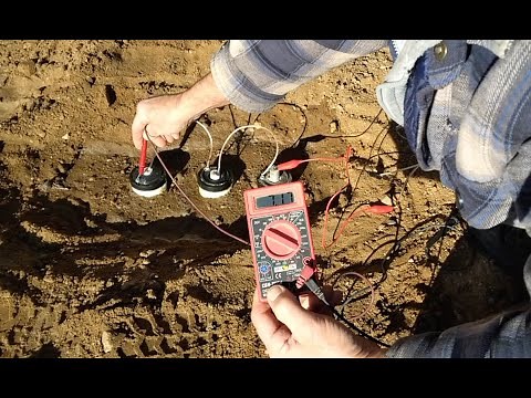 Earth battery crystal cells connected in series