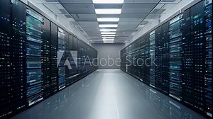 Exploring a modern data center featuring advanced server technology and efficient cooling systems