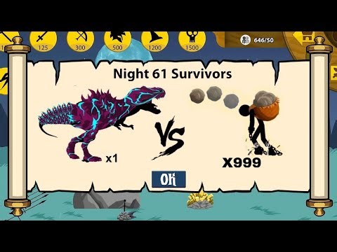 UNLOCK BOSS T-REX VAMP VS X999 ENSLAVED GIANT STONE BATTLE FINAL BOSS - HACK STICK WAR LEGACY
