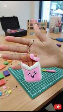 Chocolate clay keychain