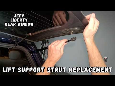 How To Fix Rear Hatch Glass Window That Won't Stay Up on a Jeep Liberty | Gas Strut Replacement