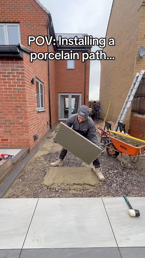 158K views · 434 reactions | Installing a porcelain path - it’s easy when you know how  #porcelain #installation #landscape #garden #patio #fbreels | Hoskins Innovations | Facebook