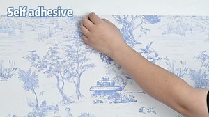 WENMER Toile Wallpaper, 17.7" X 590" Pink and White Peel and Stick Wall Paper, Toile de Jouy Wallpaper, French Vintage Contact Paper for Bedroom, Walls, Backdrop, Cabinet, Home Decor