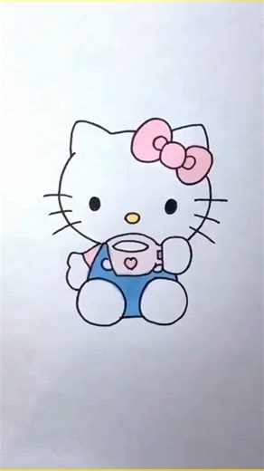 Hello Kitty drawing tutorial for kids . #creativedrawing #artist #drawing #EasyDrawingforbeginners #explorepage #hellokitty | Easy drawing for kids24