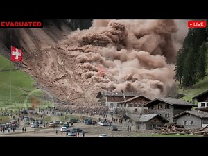 Huge Mountain Splits in Switzerland! Giant Glacier Collapses Submerging Blatten Village 300 Evacuate