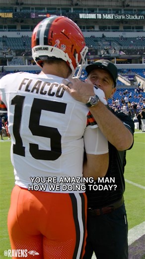 A reunion for Coach and Joe 💜 | Baltimore Ravens