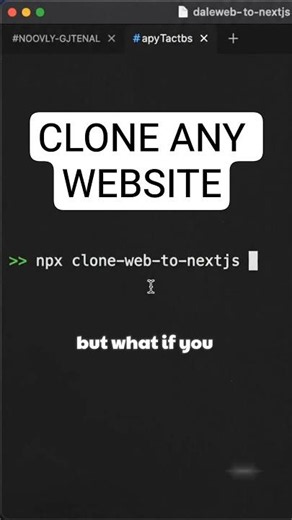 Clone Any Website in 1 Command (Next.js)