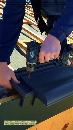 Metal Roof Flashing Installation Process | Self-Drilling Screw Fastening Technique