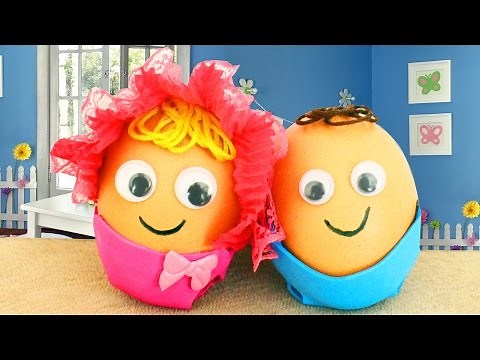How to Make AN EGG BABY + CRIB - Easy Science Crafts - simplekidscrafts - simplekidscrafts