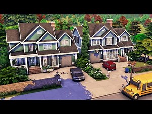 One Lot Two Houses | The Sims 4 Speed Build