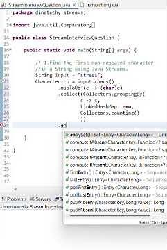 Java 8 Stream Interview Question 🔥 First Non-Repeated Character Explained | DinaTechy #coding