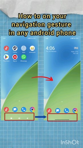 How to on your navigation gesture in any android 📱🔥
