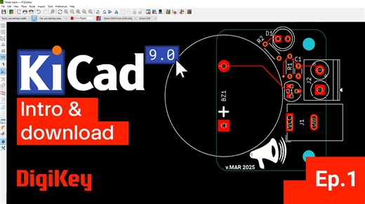 1K views · 11 reactions | Welcome to the first video in our 7-part KiCad series! In this introductory episode, we'll cover the fundamentals of KiCad and get you set up for success. KiCad is a powerful, free and open-source PCB design software that rivals expensive commercial alternatives, making professional circuit board design accessible to everyone from hobbyists to engineers. KiCad #KiCad #PCBdesign #opensource #software View on YouTube --> https://bit.ly/4kQn7tU | DigiKey | Facebook