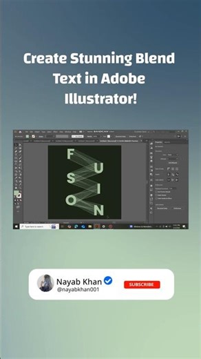 Create Stunning Blend Text in Adobe Illustrator!🚀