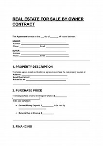 FSBO Real Estate Contract Template (doc   PDF) - Etsy Canada