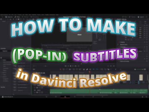 How To Make *CLEAN* Pop-In Subtitles In Davinci Resolve 18!