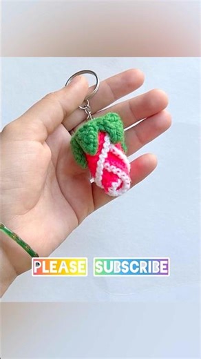 Crochet Rose Keychain | Crochets for Beginners #crochet #trending #shorts #diykeychain #viral #diy