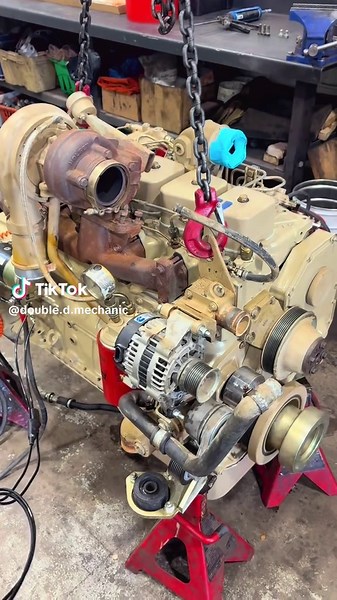 First fire after the rebuild 🔥🔧 Nothing like hearing that 5.9L Cummins come back to life. #FreshBuild #FirstStart #CumminsPower #DoubleDMechanical #DieselRevival #CumminsBuild #EngineRebuildExperts #heavydutymechanic