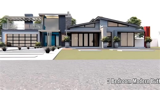 3 Bedroom Modern Butterfly House Design & Build