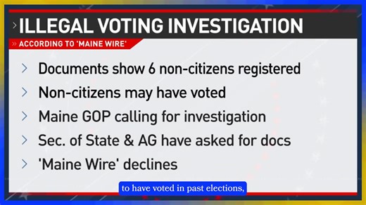 6.5K views · 154 reactions | One Maine media outlet (WGME CBS 13 News, Portland) has finally covered our report showing non-citizens have voted in Maine elections. Still nothing from News Center Maine, BDN, PPH or anyone else. | The Maine Wire | Facebook