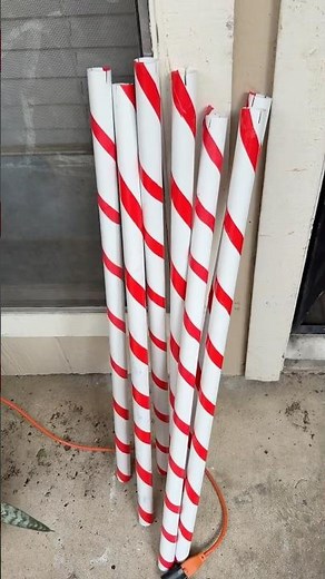 Cheap DIY Candy Cane Sticks | Christmas Decor Hack #CandyCaneDecor