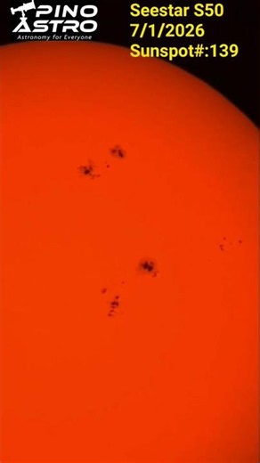Sun, July 1, 2026- Telescope: Seestar S50 #PinoAstro